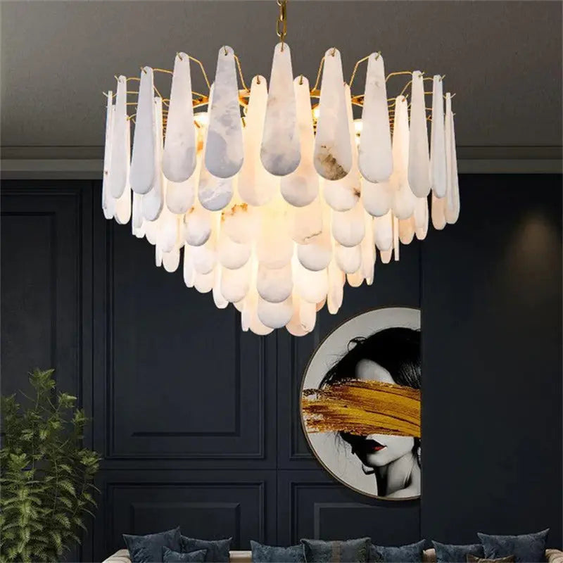 Alabaster Foyer Chandelier ChandeliersLife®