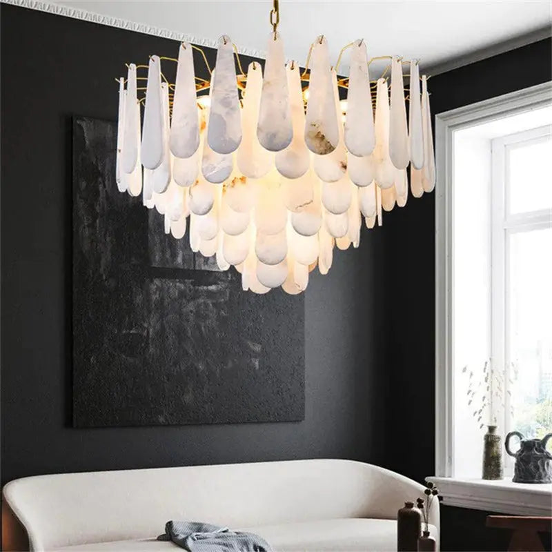 Alabaster Foyer Chandelier ChandeliersLife®