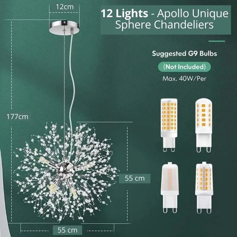 Apollo Unique Sphere Chandeliers GreeLustr