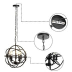 5 Light Unique Globe Chandelier ChandeliersLife®