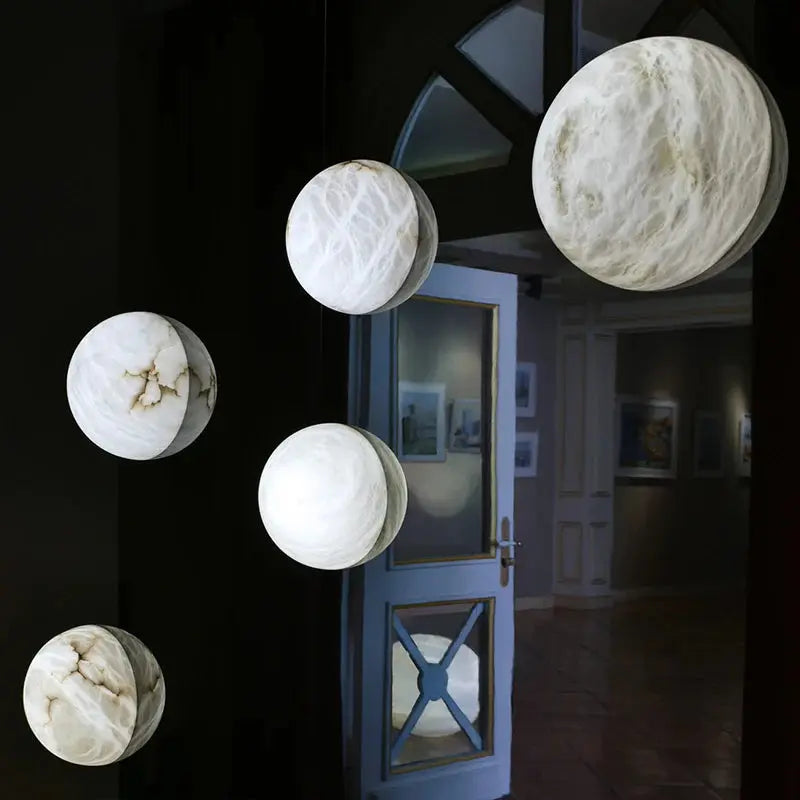 Alabaster Half Moon Wall Sconce ChandeliersLife®