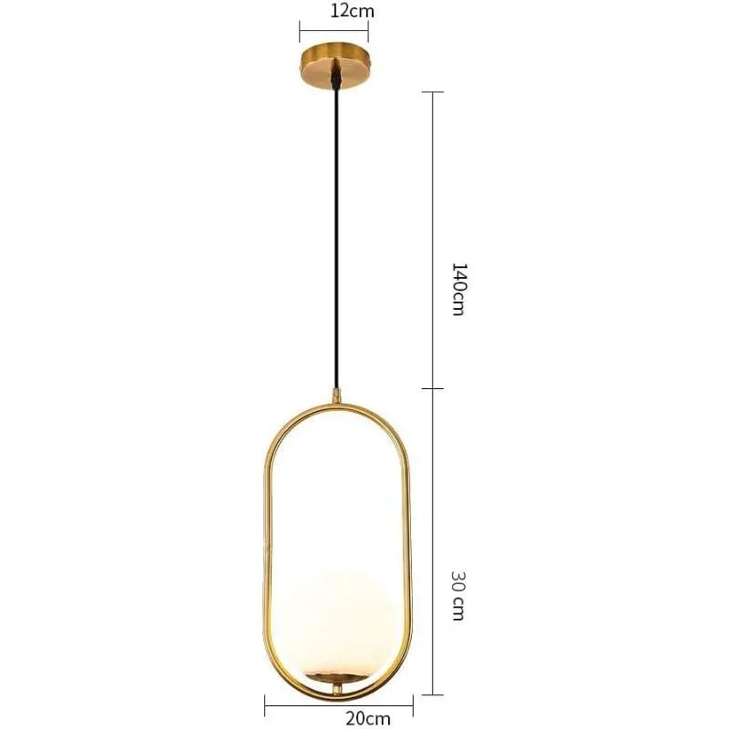 White Single Ball Pendant Chandelier ChandeliersLife®