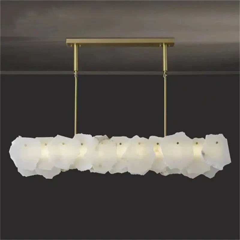 Alabaster Modern Snowflake Linear Chandelier ChandeliersLife®