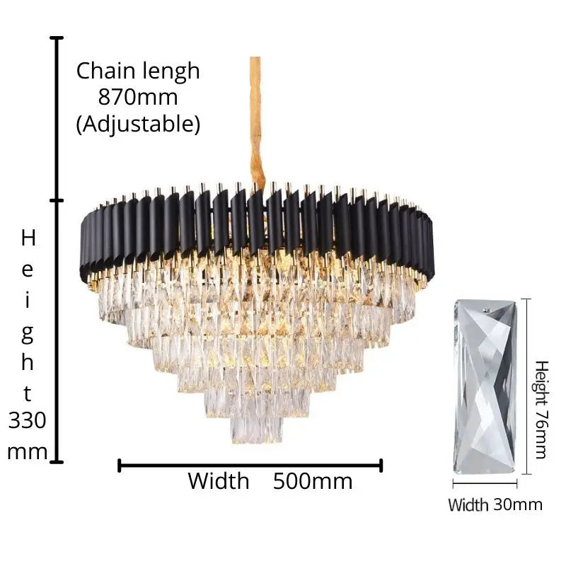 Black Copper Crystal Chandelier ChandeliersLife®