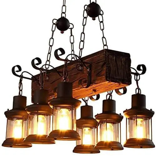 Farmhouse Wood Beam Chandelier ChandeliersLife®