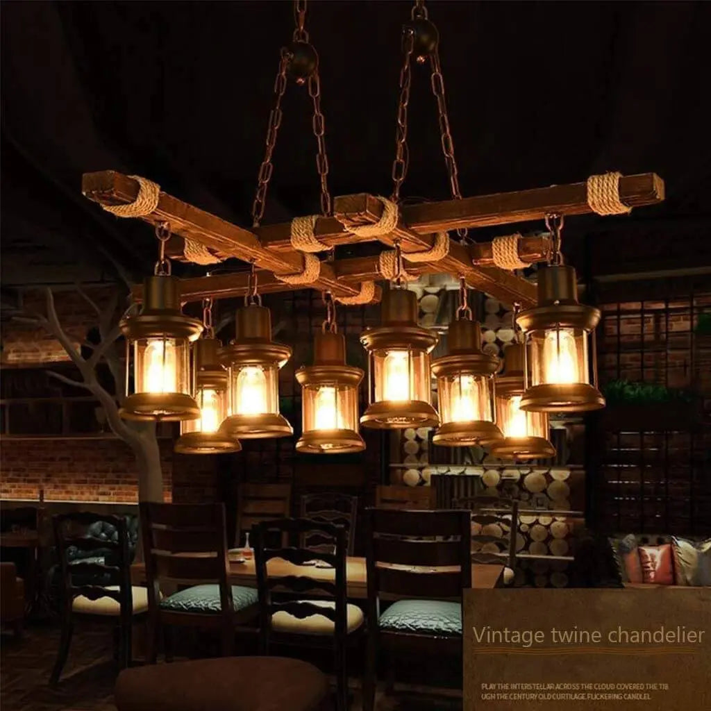 Retro Wood Chandelier ChandeliersLife®