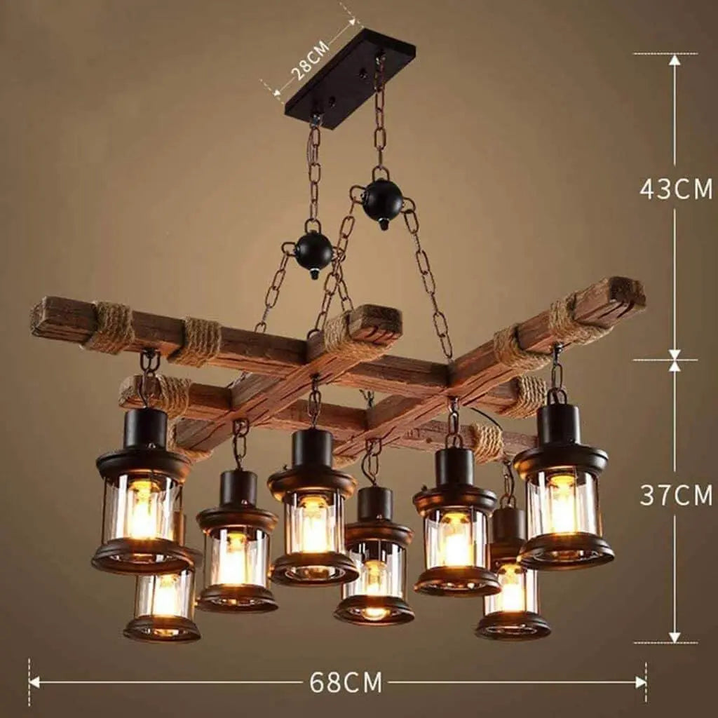 Retro Wood Chandelier ChandeliersLife®