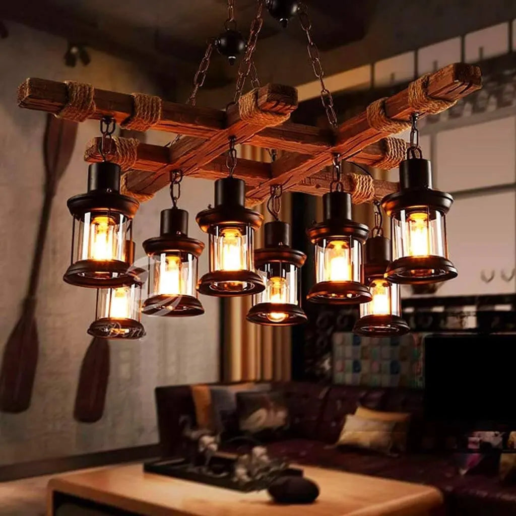 Retro Wood Chandelier ChandeliersLife®