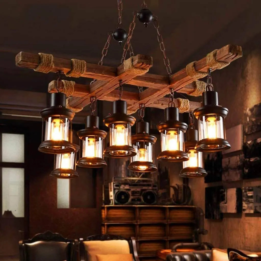 Retro Wood Chandelier ChandeliersLife®