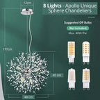 Apollo Unique Sphere Chandeliers GreeLustr