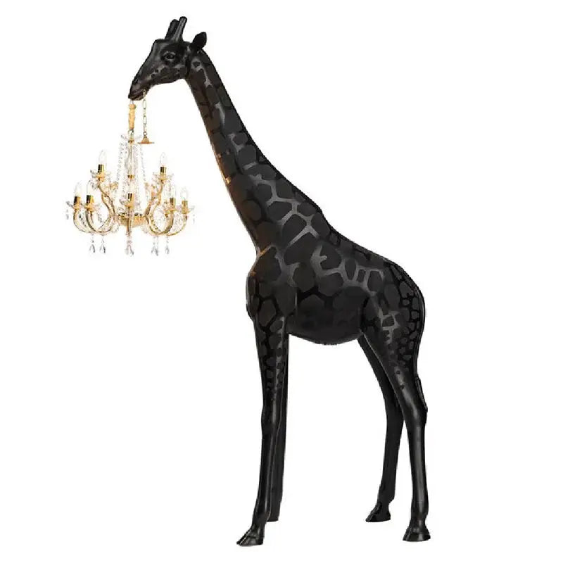 Art Sculpture Giraffe Floor Chandelier - Black ChandeliersLife®