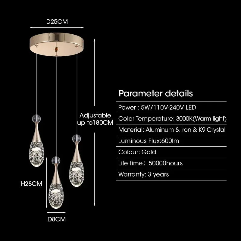 Modern Art Led Crystal Pendant Chandelier ChandeliersLife®