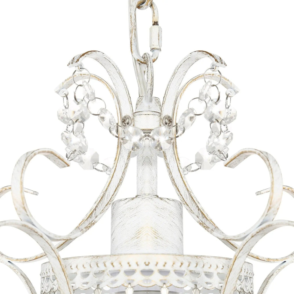 One Light Crystal White Chandelier ChandeliersLife®
