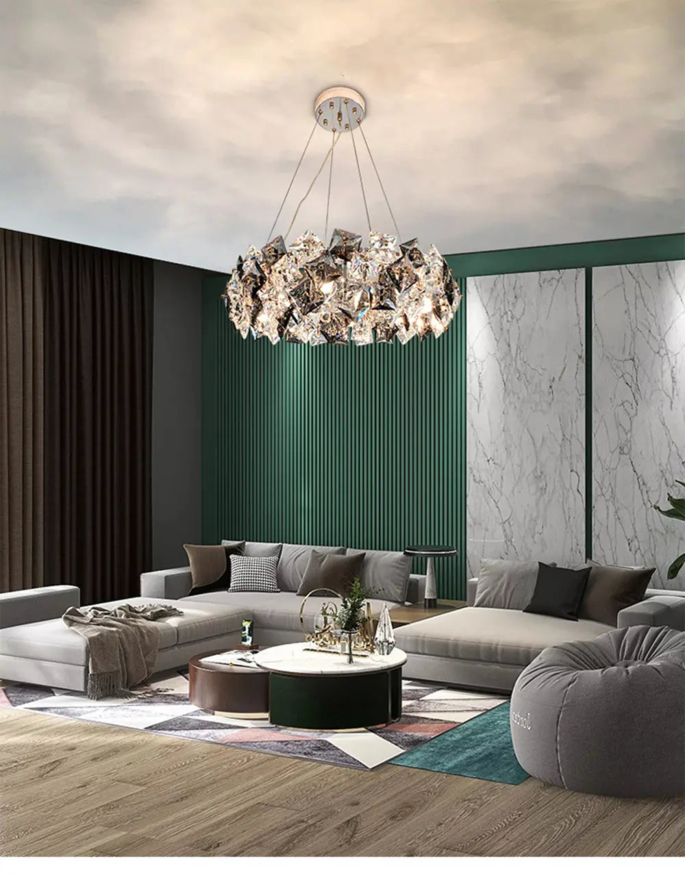 Dandelion Round Crystal Special Modern Chandelier ChandeliersLife®