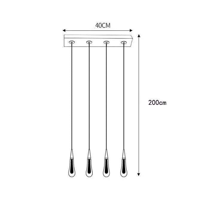 Raindrop Chandelier Decorative Stair Ceiling Crystal Light Fixture ChandeliersLife®