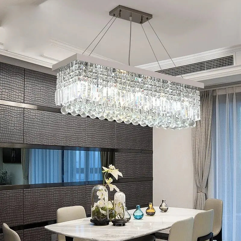 Modern Rectangular Crystal Chandelier ChandeliersLife®