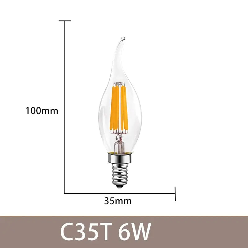 6 Pack Edison Filament Bulbs ChandeliersLife®