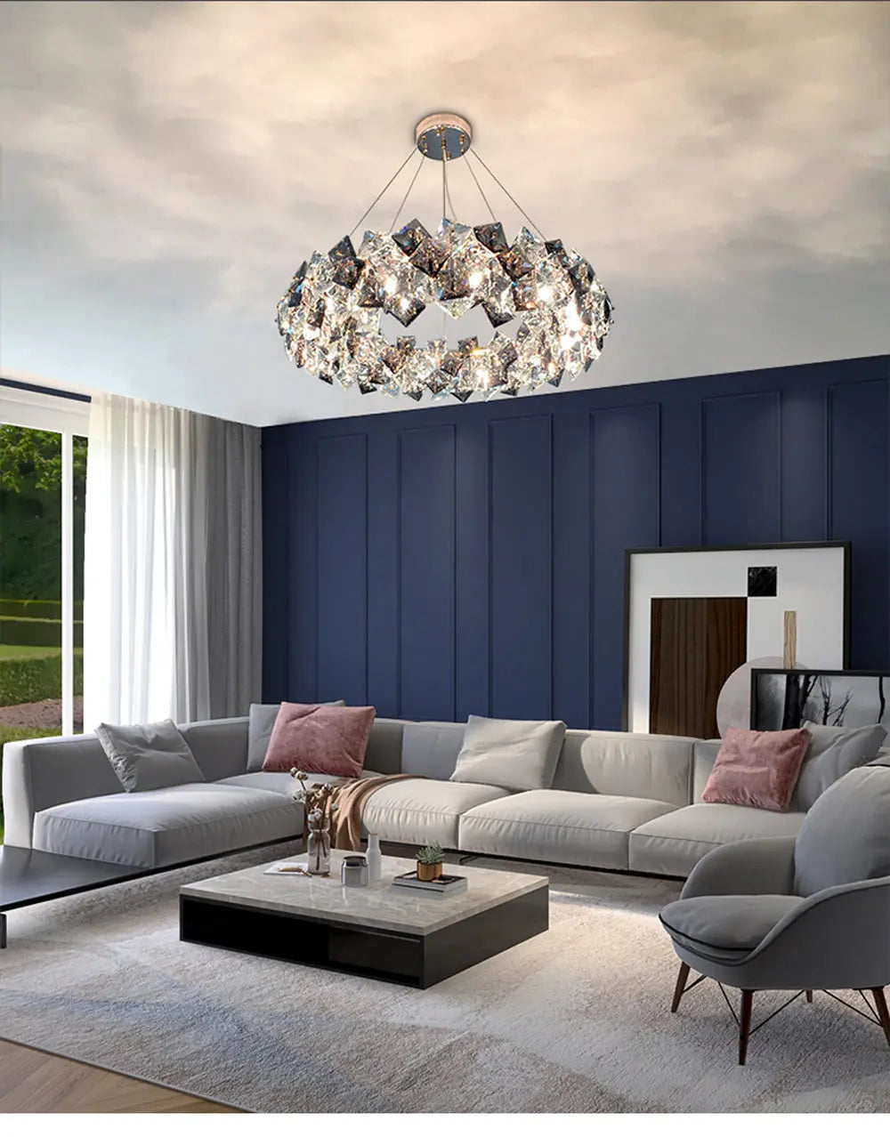 Dandelion Round Crystal Special Modern Chandelier ChandeliersLife®