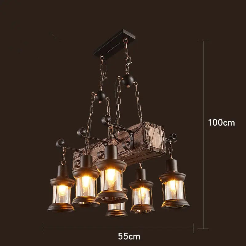 Farmhouse Wood Beam Chandelier ChandeliersLife®
