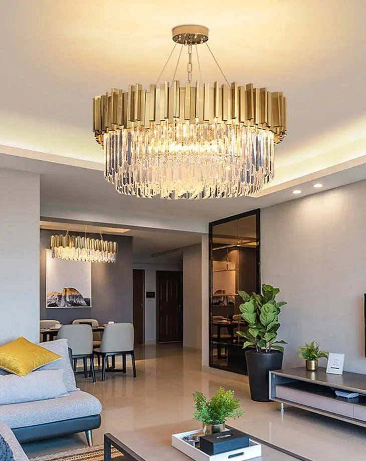 Modern Stainless Steel Luxury Crystal Chandelier ChandeliersLife®
