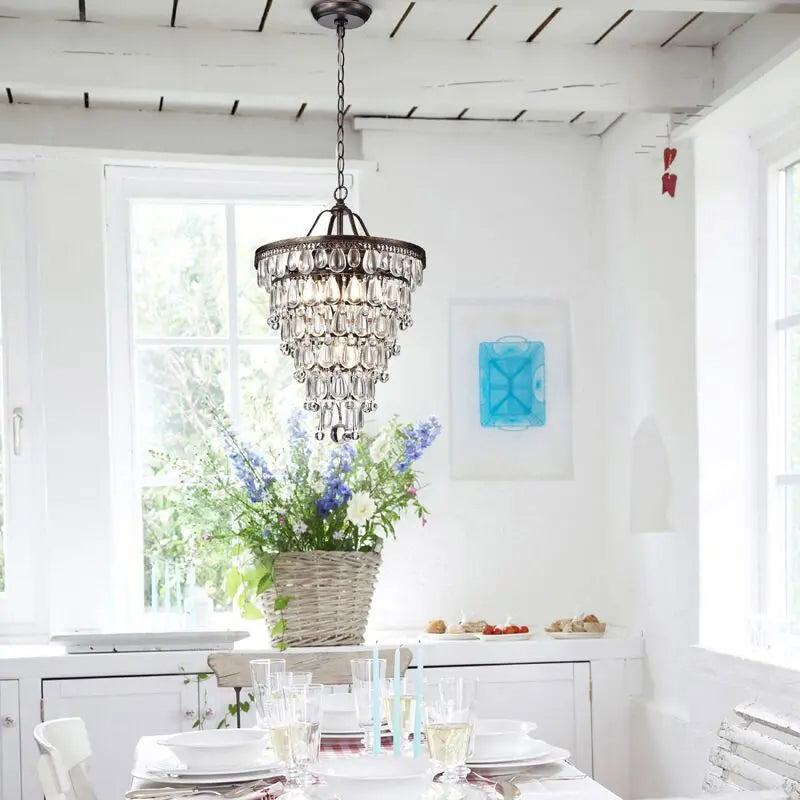 Retro Vintage Cooper Crystal Drops Chandelier ChandeliersLife®