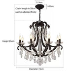 Rustic Chandelier Black Crystal Hanging Light ChandeliersLife®