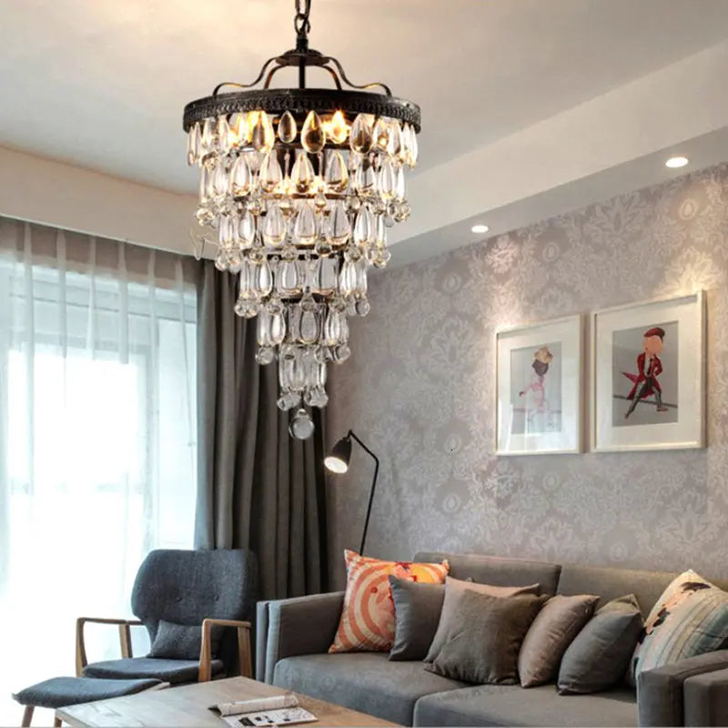 Retro Vintage Cooper Crystal Drops Chandelier ChandeliersLife®