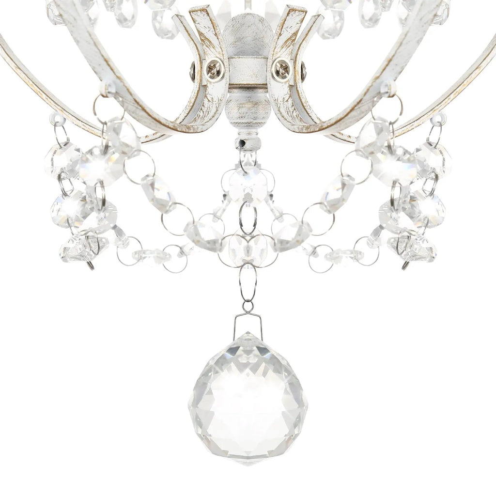 One Light Crystal White Chandelier ChandeliersLife®