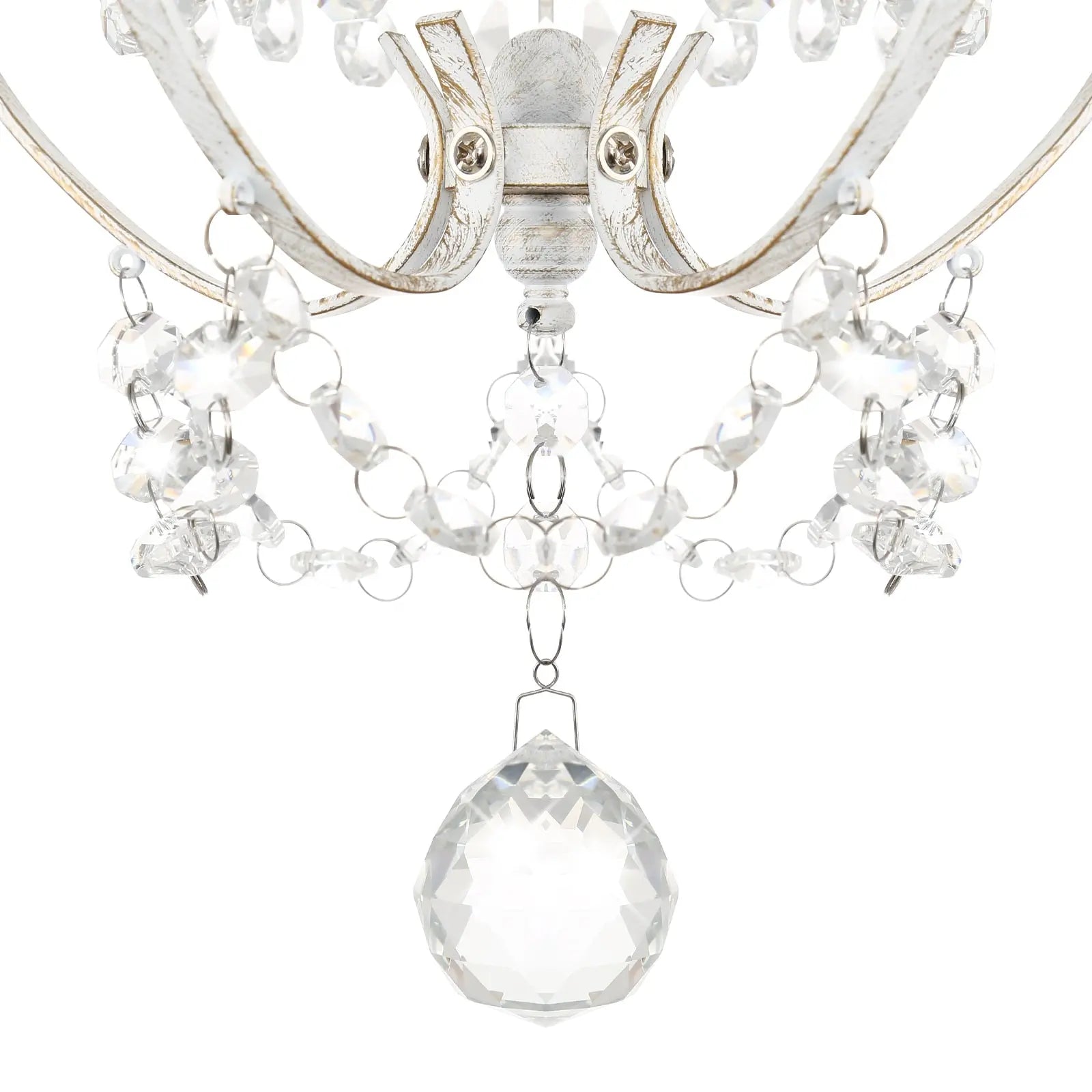 One Light Crystal White Chandelier ChandeliersLife®