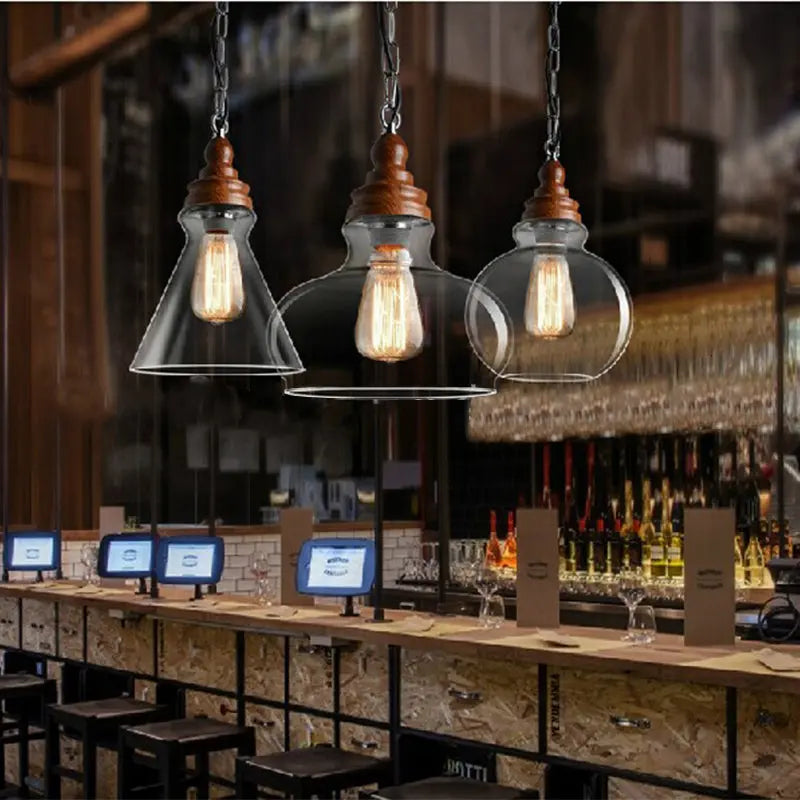 Creative Wood Single Head Pendant Lamp Nordic