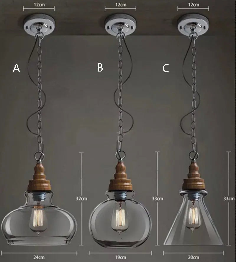 Creative Wood Single Head Pendant Lamp Nordic