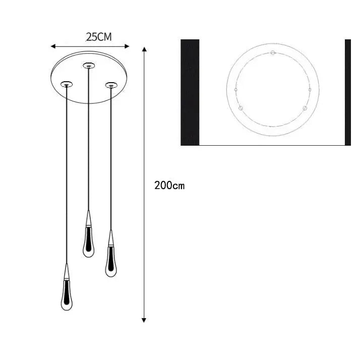 Raindrop Chandelier Decorative Stair Ceiling Crystal Light Fixture ChandeliersLife®