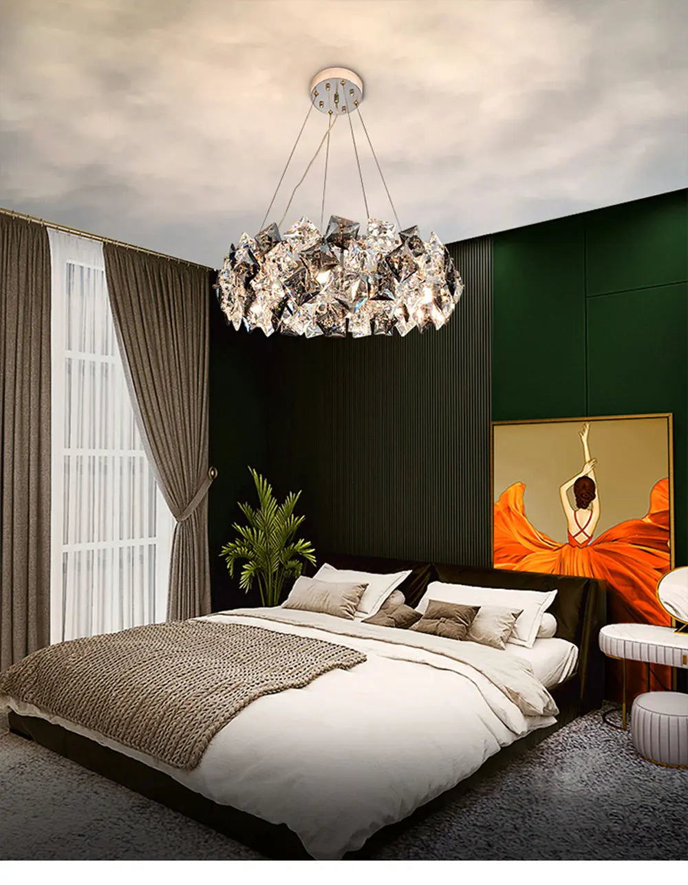 Dandelion Round Crystal Special Modern Chandelier ChandeliersLife®