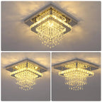 Modern Square Raindrop Ceiling Chandelier GreeLustr