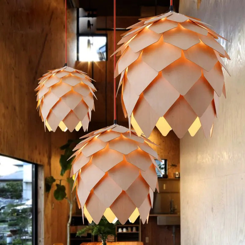 Modern DIY Wooden Pendant Lamp Nordic