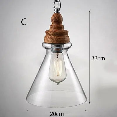 Creative Wood Single Head Pendant Lamp Nordic