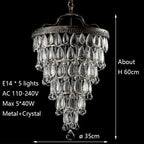 Retro Vintage Cooper Crystal Drops Chandelier ChandeliersLife®