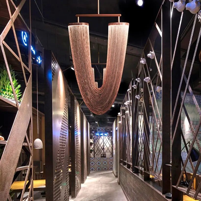 LED Retro Iron Chain LED Chandelier ChandeliersLife®