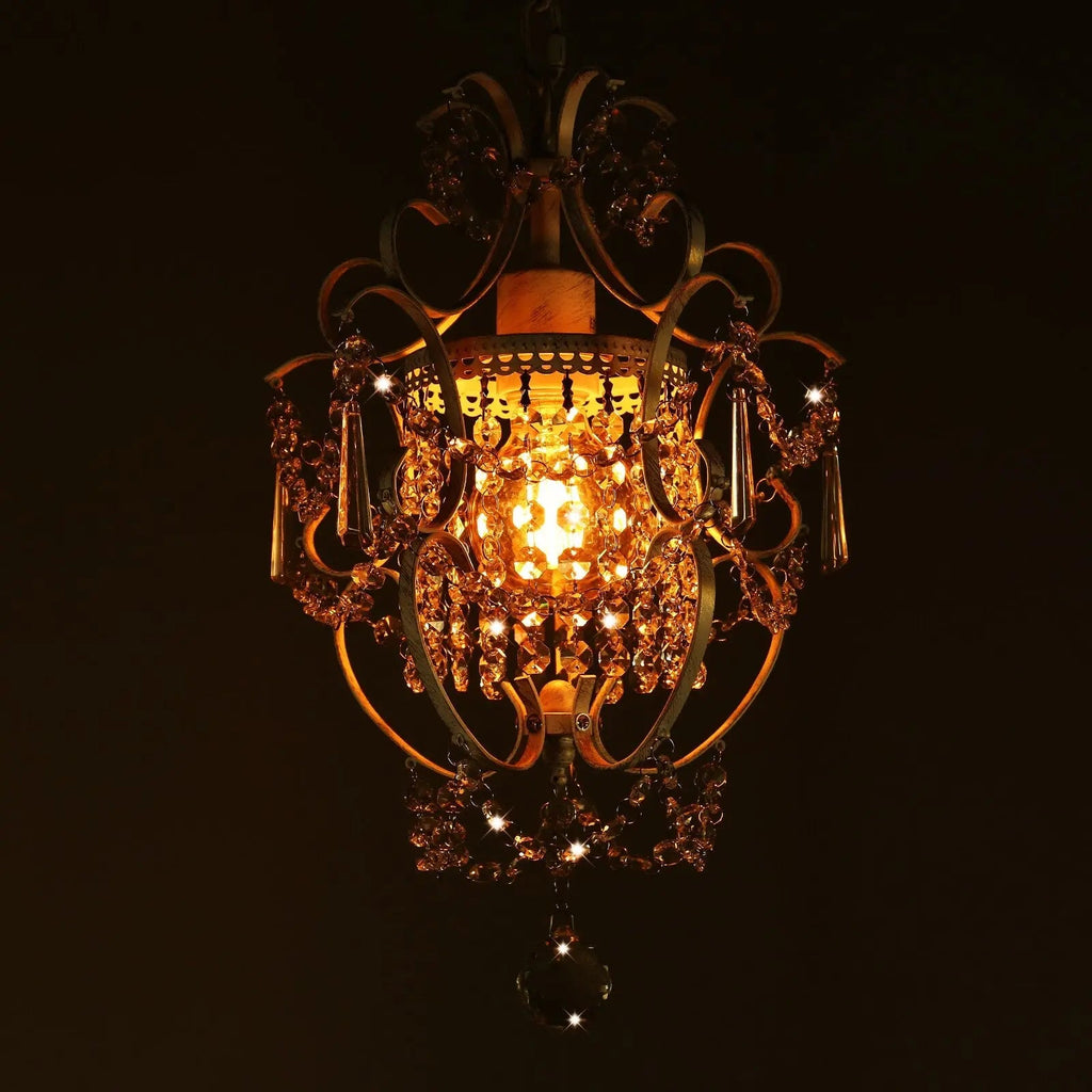 One Light Crystal White Chandelier ChandeliersLife®