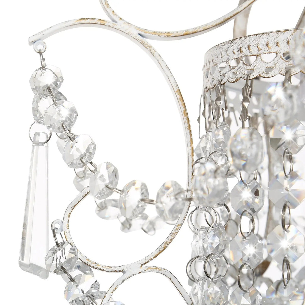 One Light Crystal White Chandelier ChandeliersLife®