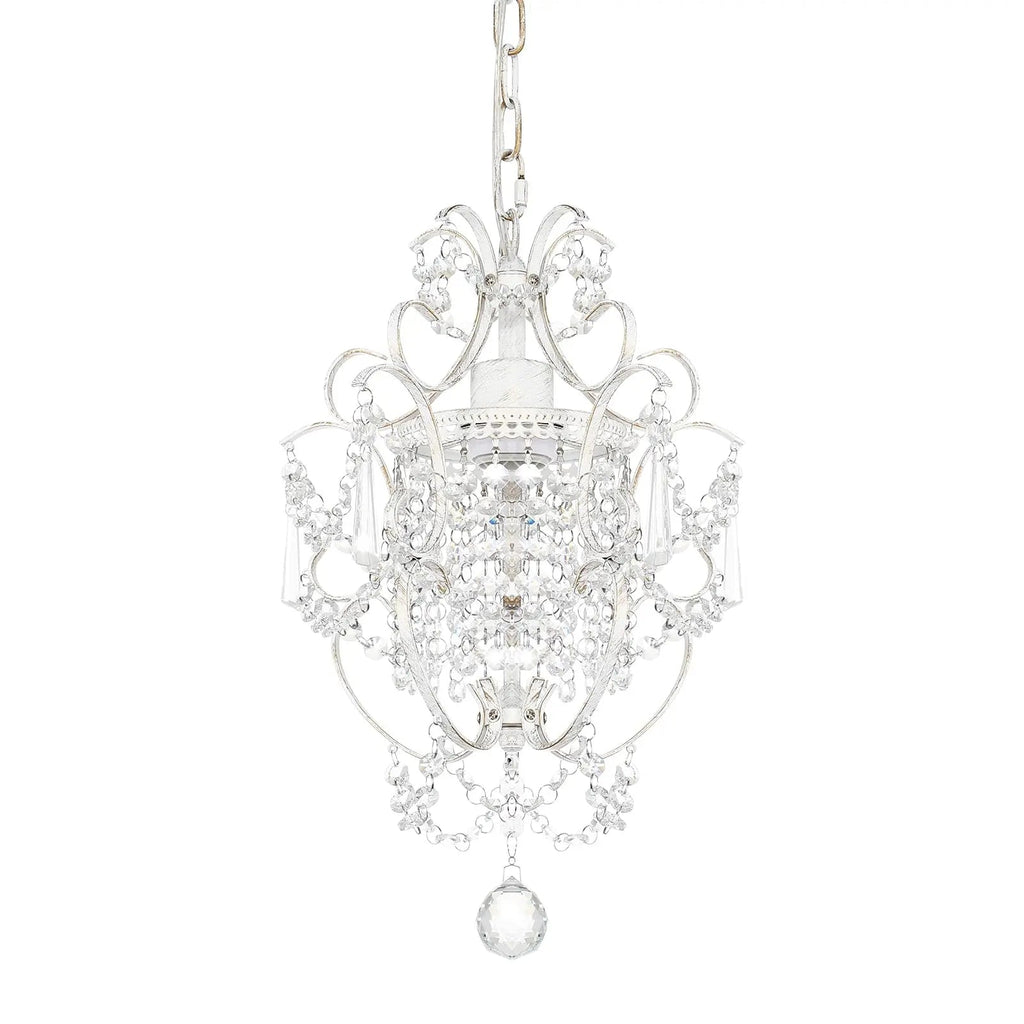 One Light Crystal White Chandelier ChandeliersLife®