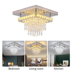 Modern Square Raindrop Ceiling Chandelier GreeLustr