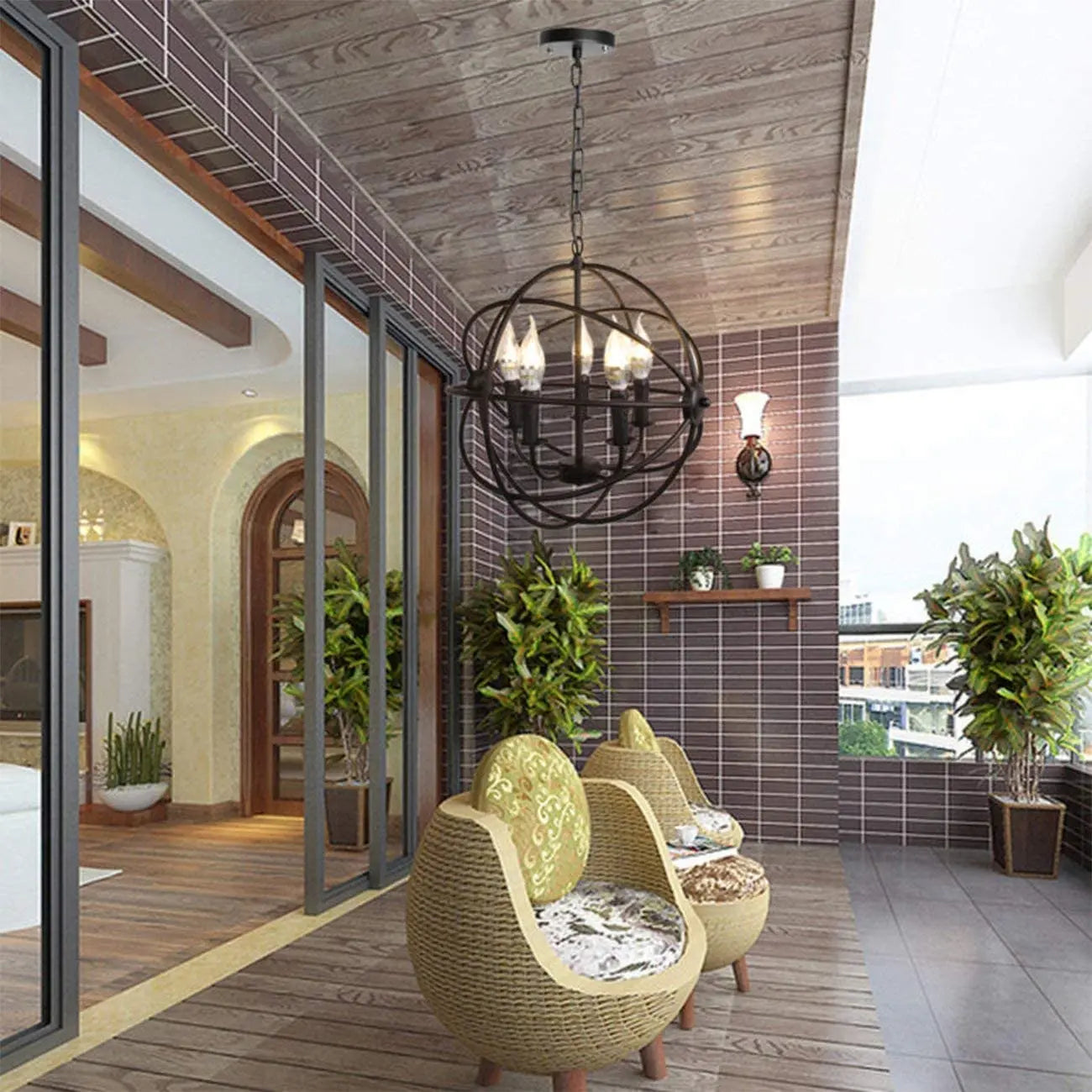 5 Light Unique Globe Chandelier ChandeliersLife®