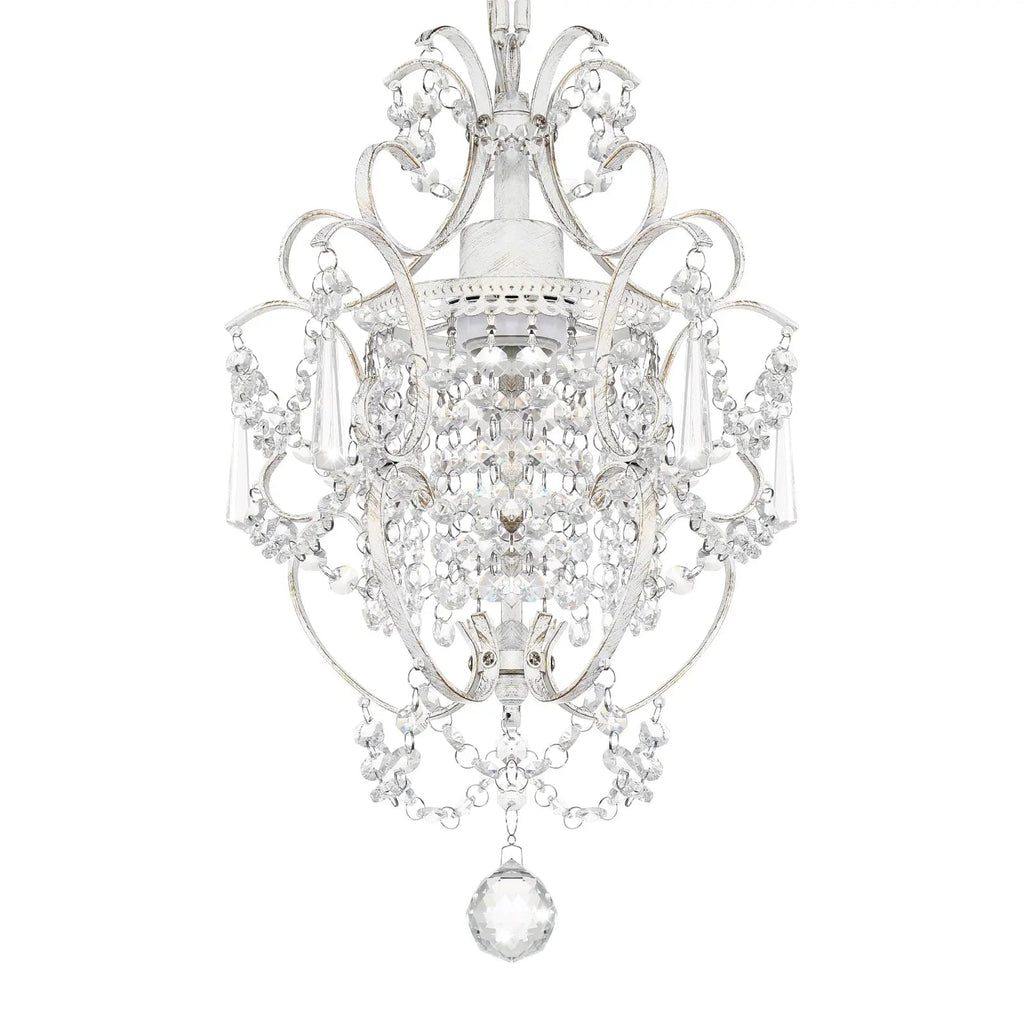 One Light Crystal White Chandelier ChandeliersLife®