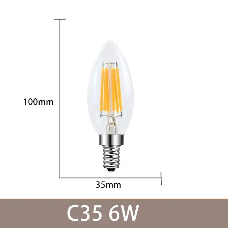 6 Pack Edison Filament Bulbs ChandeliersLife®