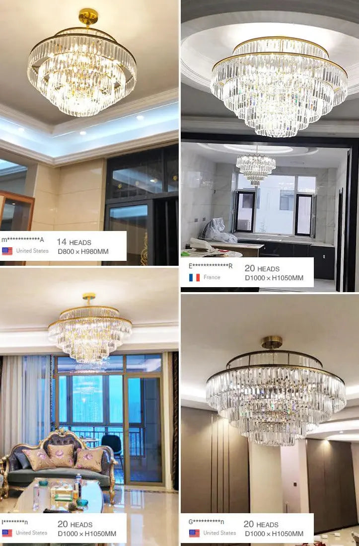 Living Room Crystal Chandelier ChandeliersLife®