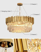 Modern Stainless Steel Luxury Crystal Chandelier ChandeliersLife®