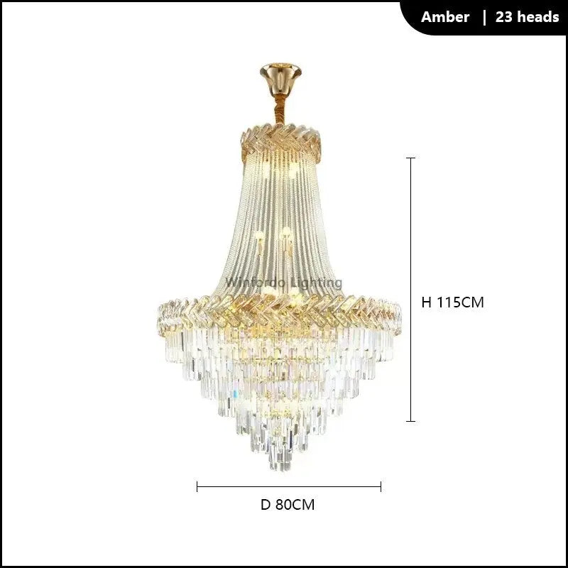 2023 Luxury Duplex Villa Crystal Chandelier ChandeliersLife®
