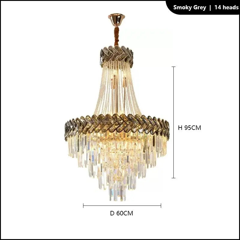 2023 Luxury Duplex Villa Crystal Chandelier ChandeliersLife®