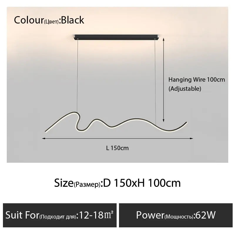2023 New Nordic Minimalist Strip ChandeliersLife®